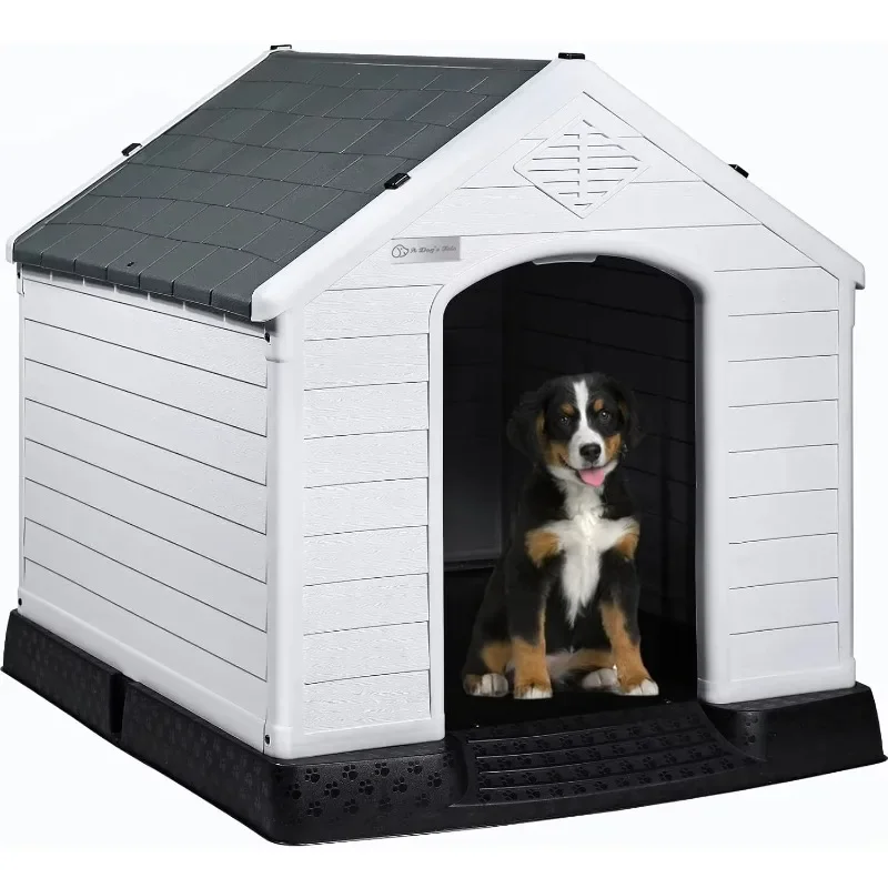 

Small/Large Dog Waterproof Plastic Dog House Indoor Outdoor Dog House Insulation Puppy Shelter Elevated Floor