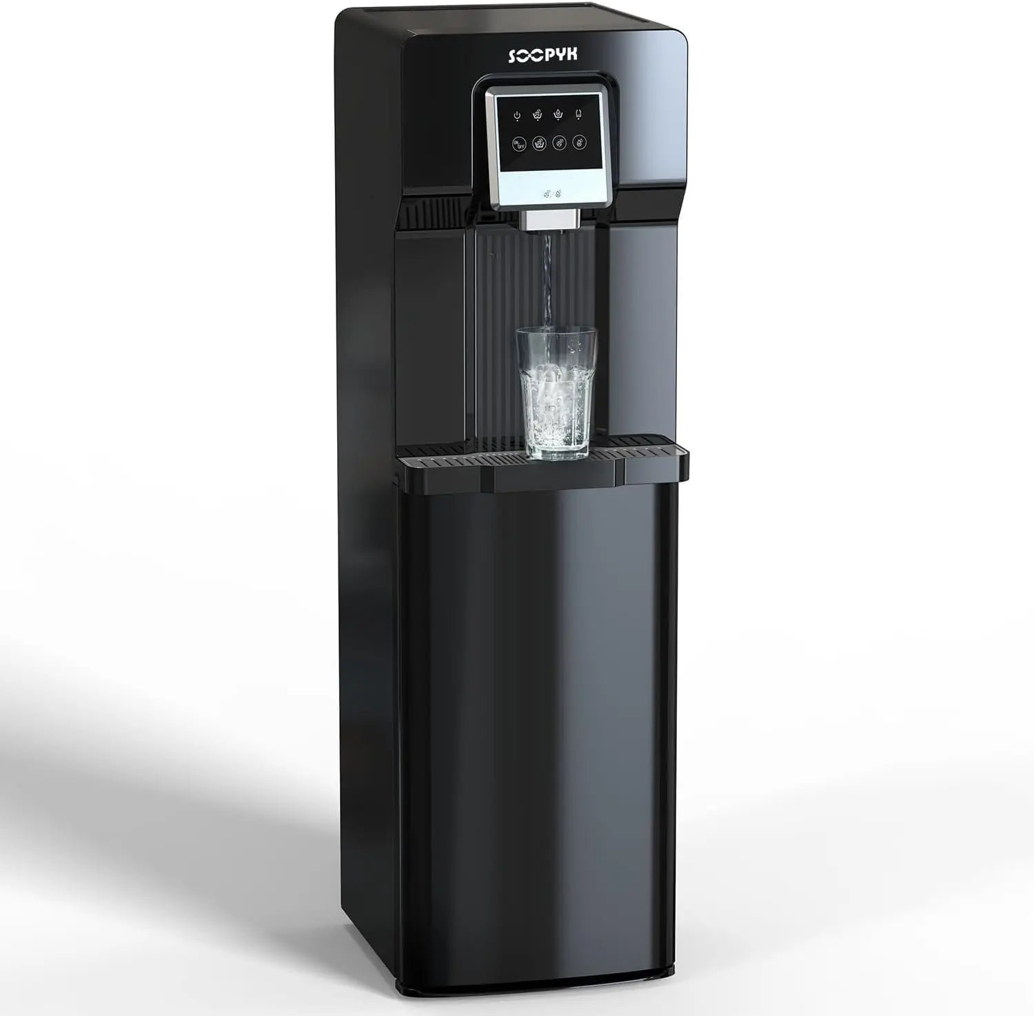 Loading Water Cooler Dispenser for 3 or 5 Gallon Bottles Indoor-Cold & Room Water, Built-in Ice Maker-18LBS per 24H Ice Making,