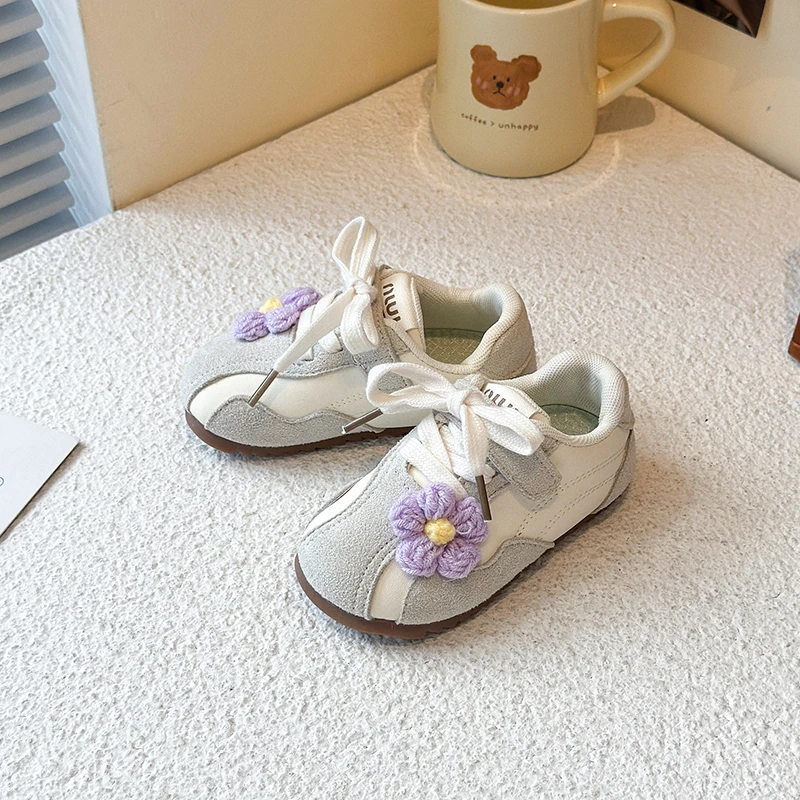 2026 Children Casual Shoes Girls Autumn New Fashion Korean Style Soft Bottom Anti-slippery Versatile Princess Train Shoes