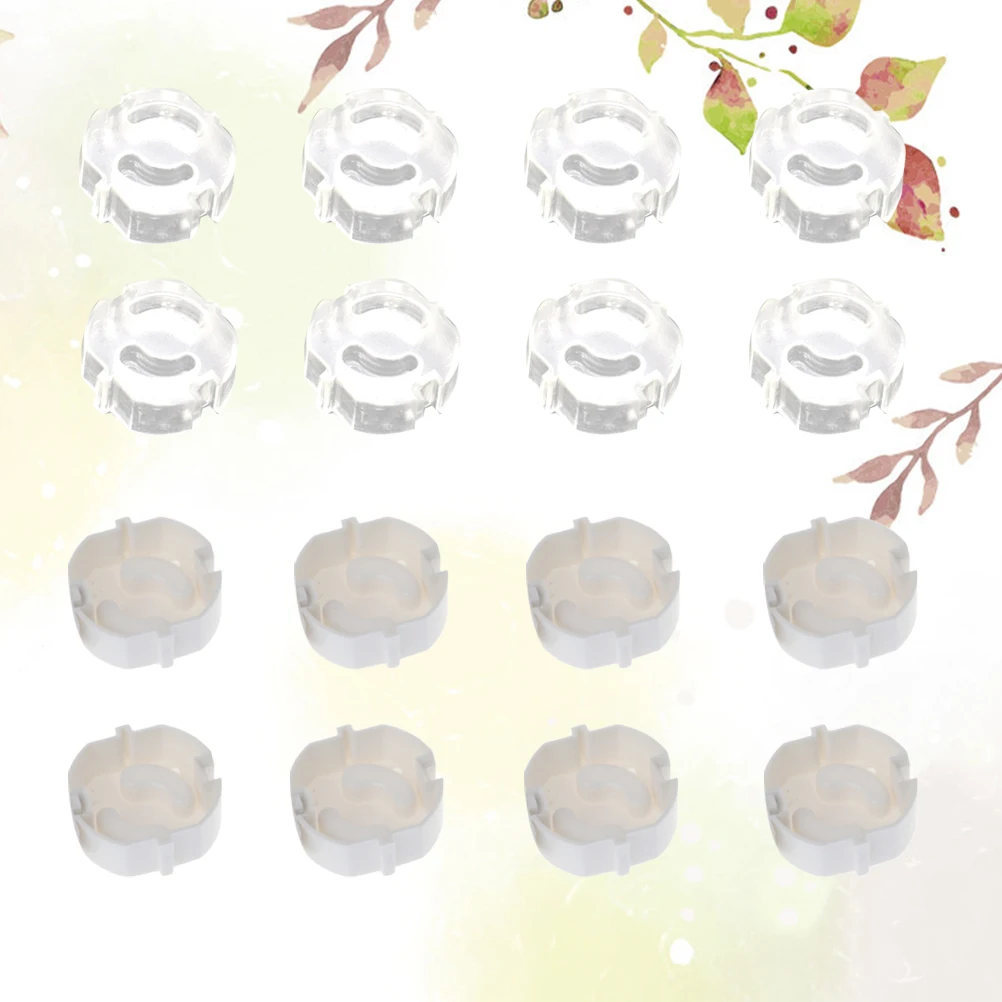 

20Pcs Eu Standard ABS Power Outlet Cover Baby Proofing Fire Prevention Moisture Dust Protection White Power Outlet Cover