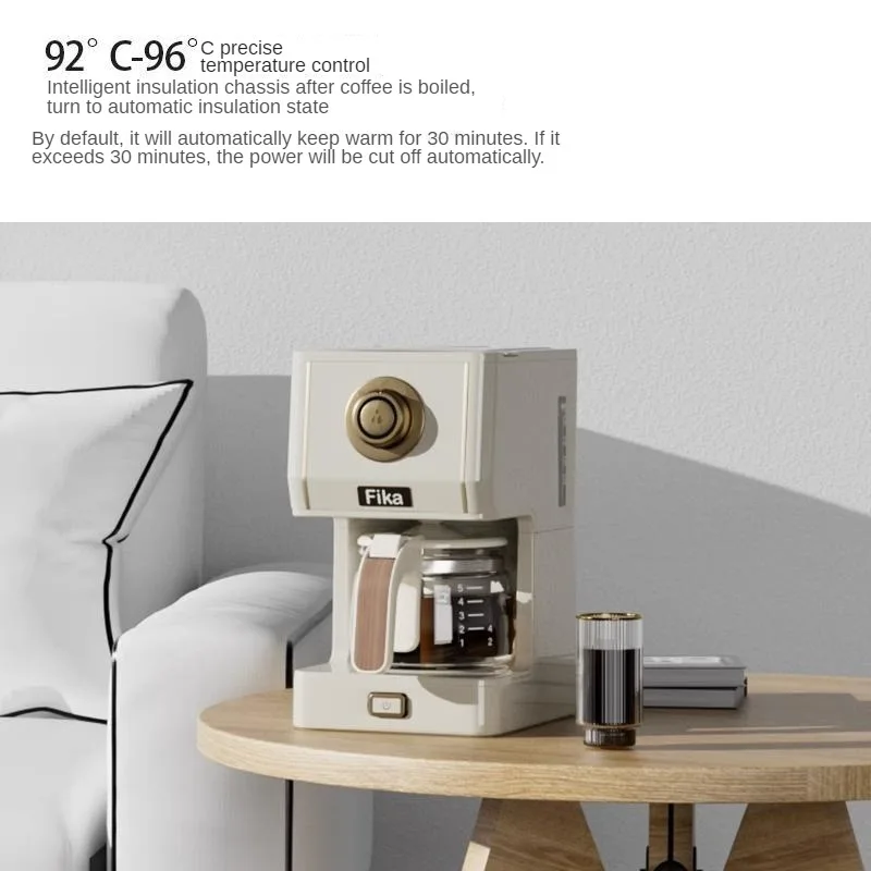 Coffee Maker Anti-drip Analog Hand Brewing Keep Warm 35 Minutes 3 Levels of Concentration Adjustment Steam Coffee Maker