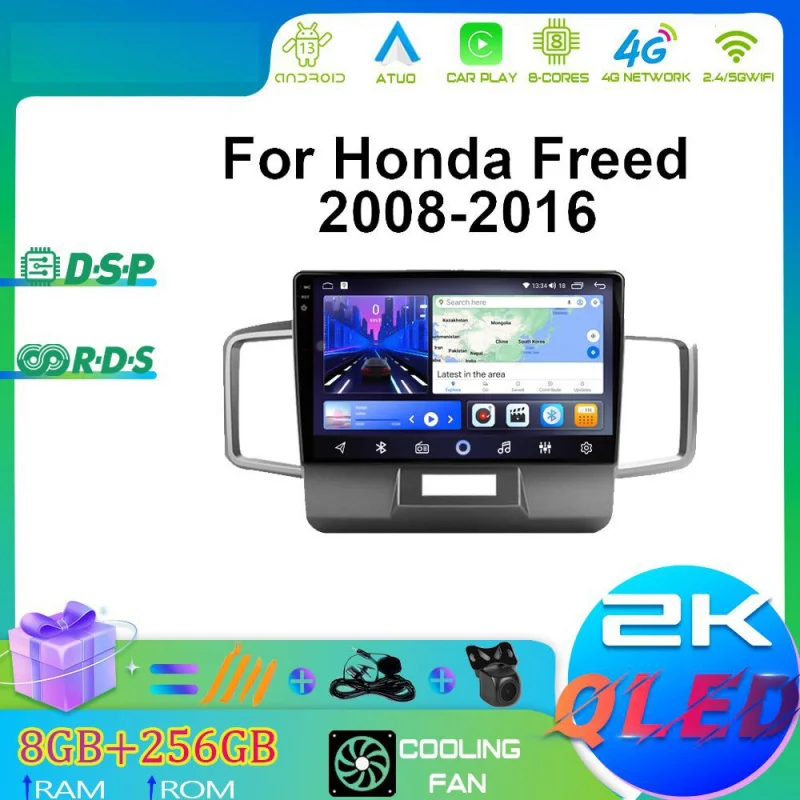 

for Honda Freed 08-16 Android Car Player GPS WIFI Carplay 4G Car Radio Navigation Stereo Navigation All-in-one Car Electronics