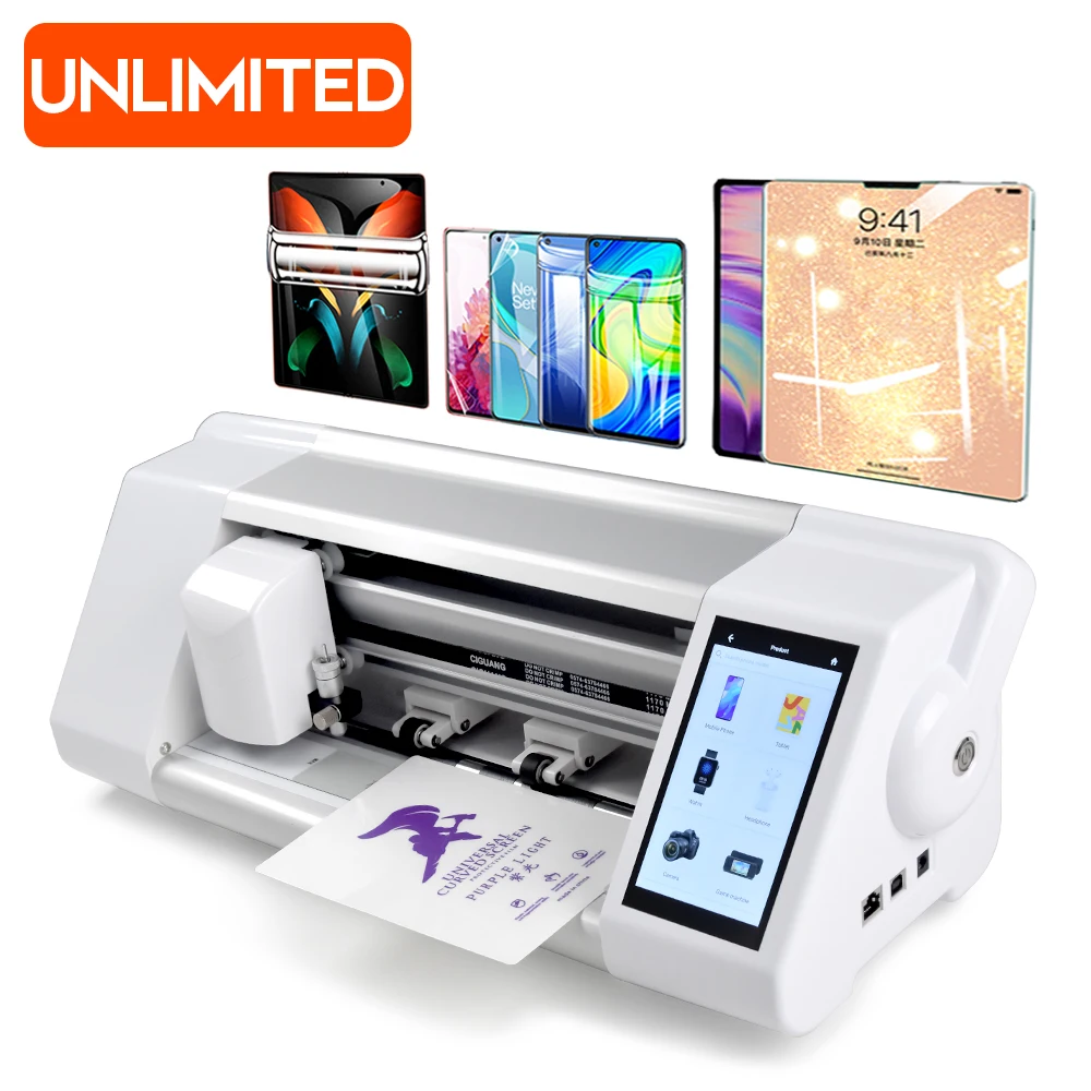 Unlimited Smart Mobile Phone TPU Hydrogel Film Cutter Plotter Back Skin Sticker Making Screen Protector Cutting Machine