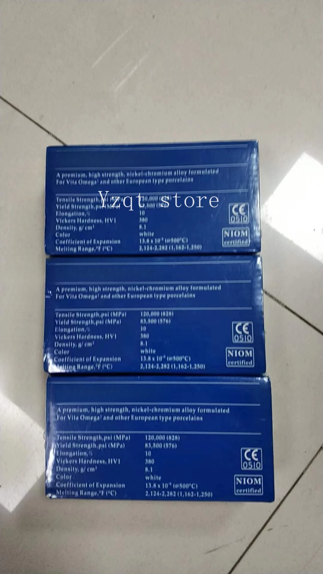 Dental Denture Metal  Chromium VB Porcelain Steel Beryllium Porcelain Alloy
