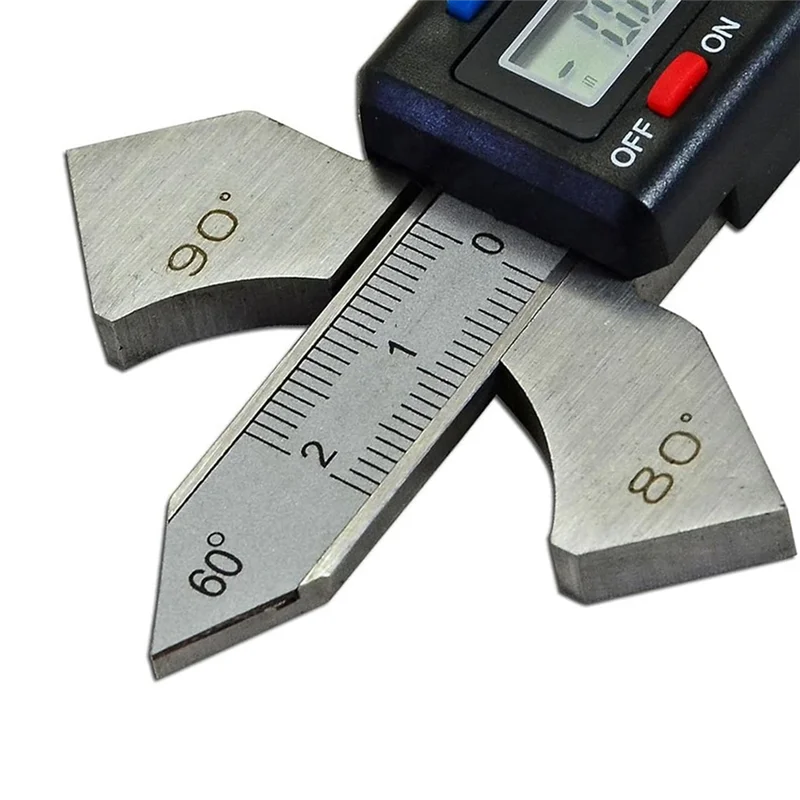 CYCLI-Digital Readout Welding Meter, Welding Test Ruler 4 Angle Display: 60°, 70°, 80°, 90° Reading Inches, Metric, Inches