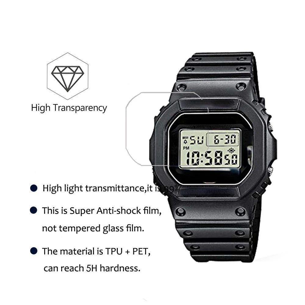 Película protetora de tela de vidro temperado premium para casio GW-B5600 GW-5600 DW-5600 DW-5600BB GM-5600 GW-M5610 GMW-B5000 GBX-100