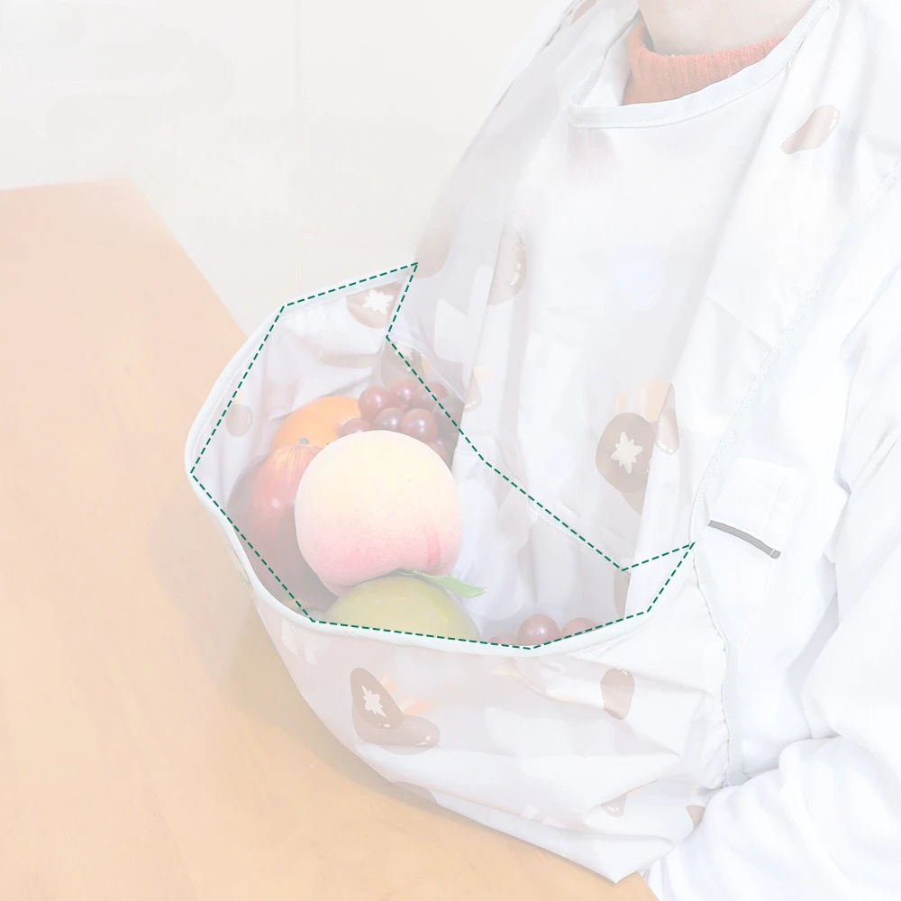 Waterproof Elderly Adults Large Sizes Eating Bib Rices Pocket Resistant Washable Portable Burping Cloth Eating Cloth Health Care