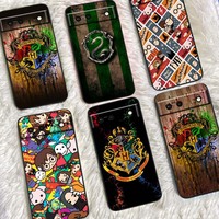 H-H-Harries Logo P-Potteres Art Phone Case For Google Pixel 9a 9 8A 8 7 7A 6 6A Pro XL 2024 5G Black Soft TPU Silicone Cover