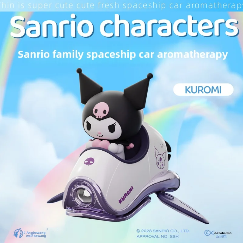 

Автомобильный освежитель воздуха Sanrio Kuromi — милый зажим для вентиляции космического корабля, мультяшный очиститель воздуха, подарок для декора автомобиля (официальная лицензия)