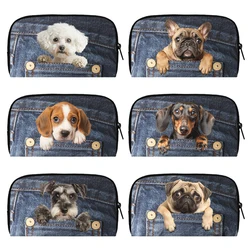 Funny Pocket Dog Wallets Pocket Pet French Bulldog Beagle Dachshund Pug Dogs Credit Card Holder Money Bags Cute Clutch Pouch