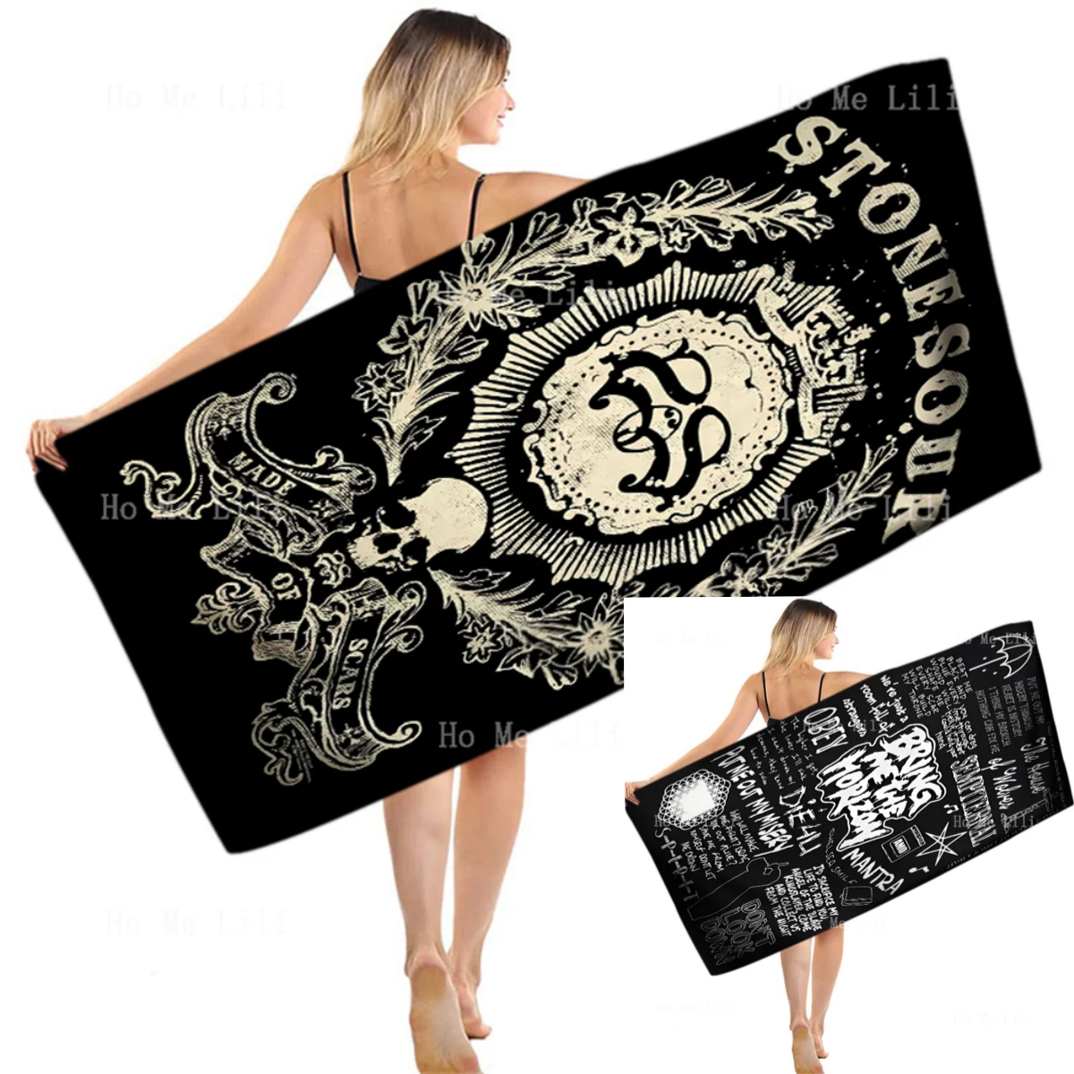 Retro Unique Rock Band Music Lyrics Stone Sour Quick Drying Towel Fit For Fitness