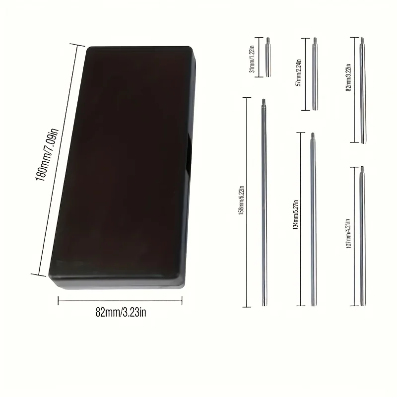 Dial Indicator Extension Stem Rod,6 PiecesDialDigital IndicatorExtension Stem Rod Set 1, 2, 3, 4, 5, 6