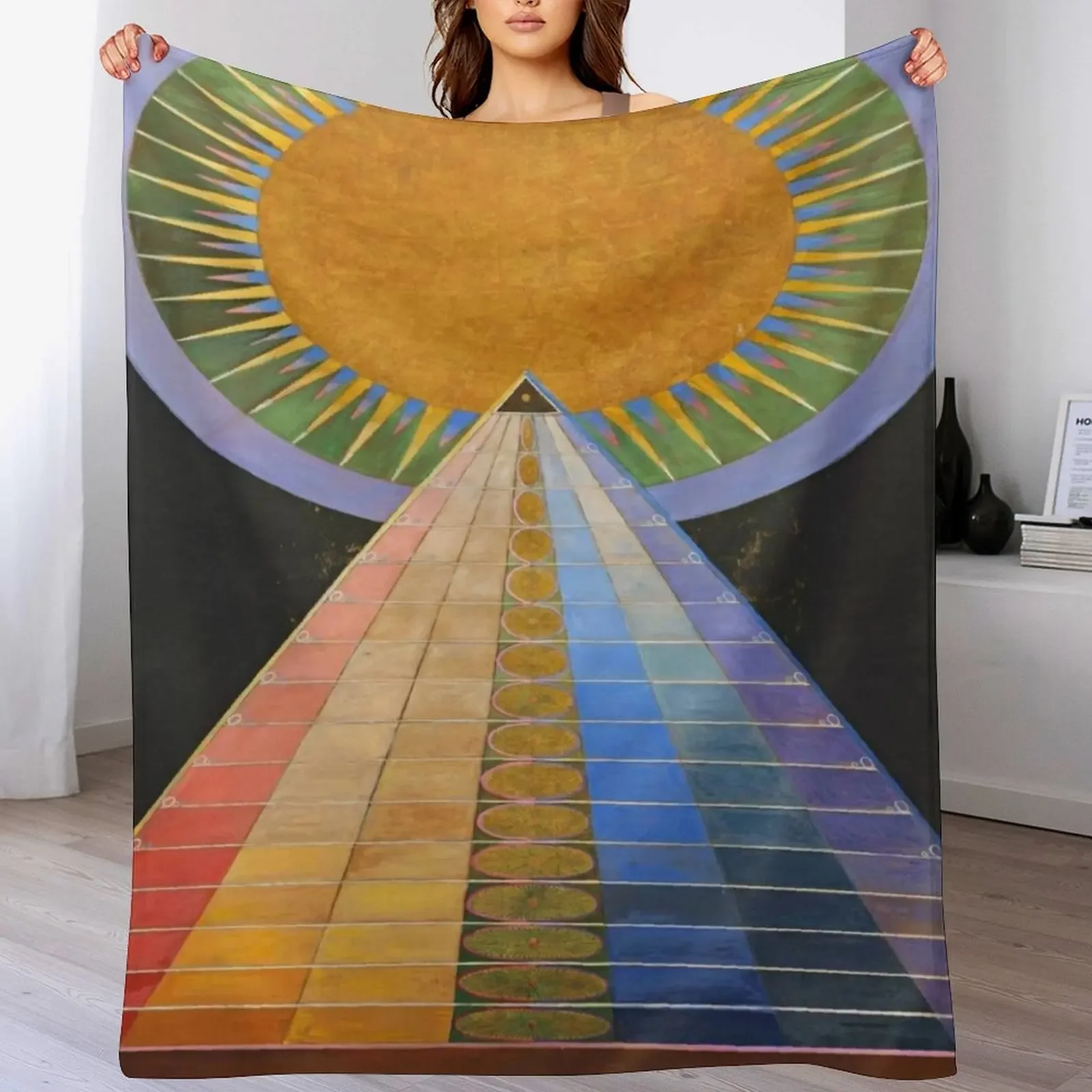 Hilma af Klint - Altarpiece Throw Blanket sofa bed Weighted Polar Blankets