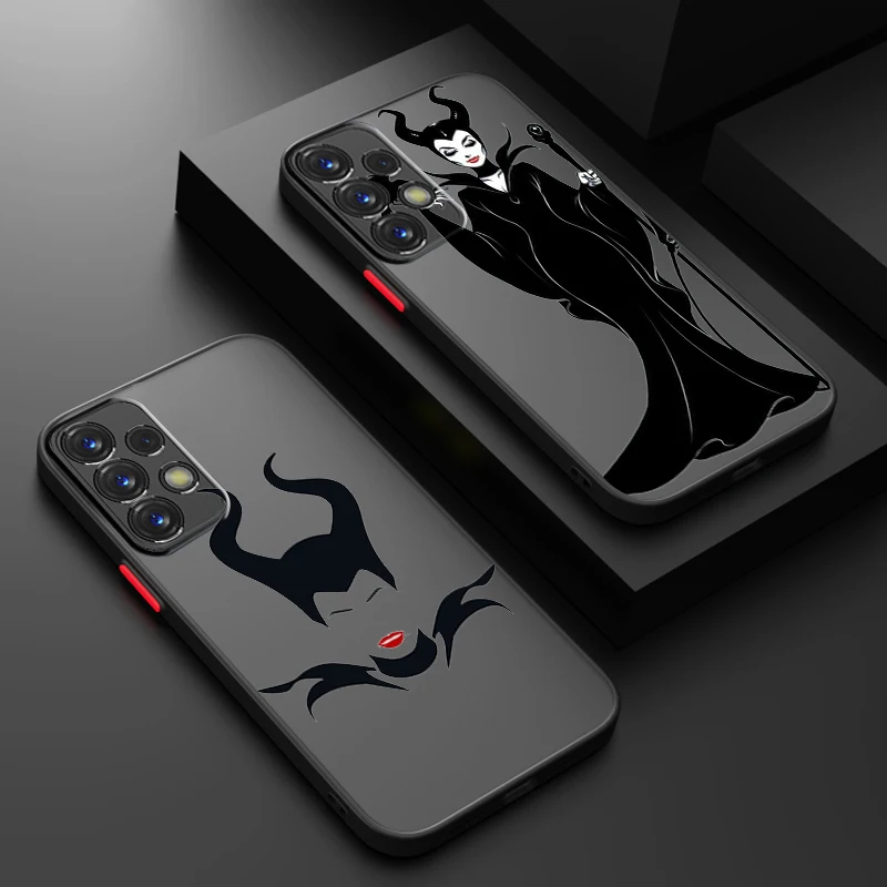 

Disney Villain queen Dark For Samsung A53 A52 A33 A32 A51 A71 A21S A13 A73 A50 A22 A12 A72 5G Frosted Translucent Phone Case