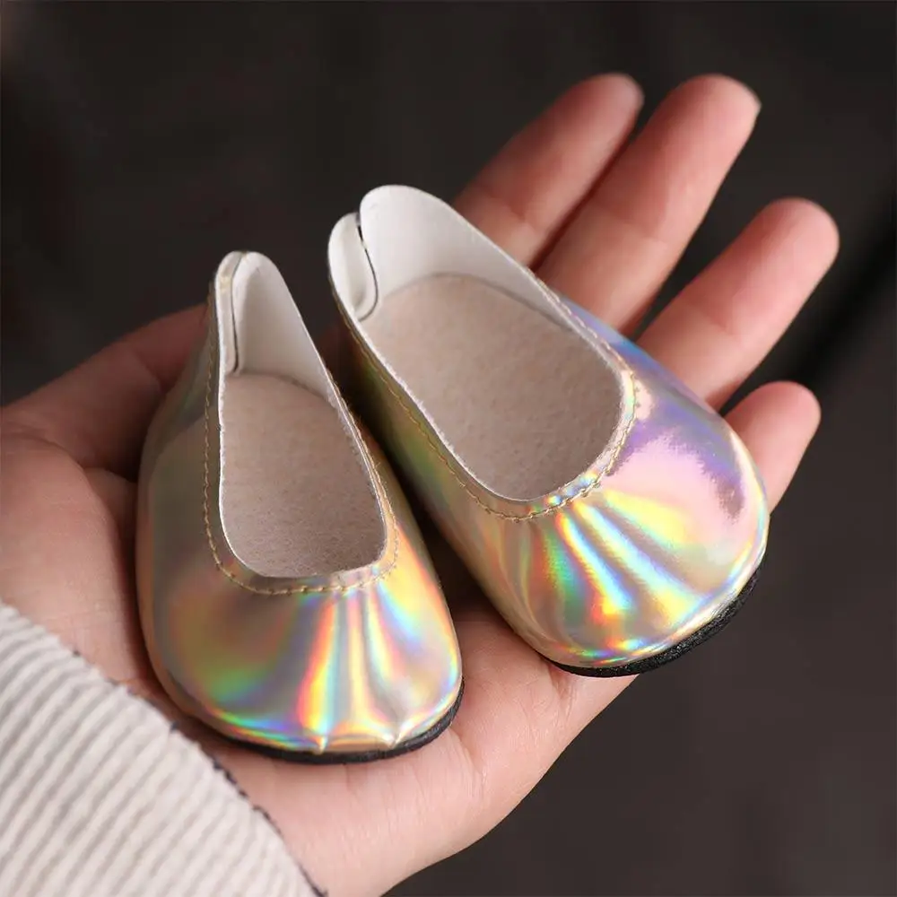 PU Leder PU Leder Puppenschuhe Puppenschuhe Mini glänzende glänzende Schuhe süße 7cm Reborn Puppenschuhe Kleidungszubehör