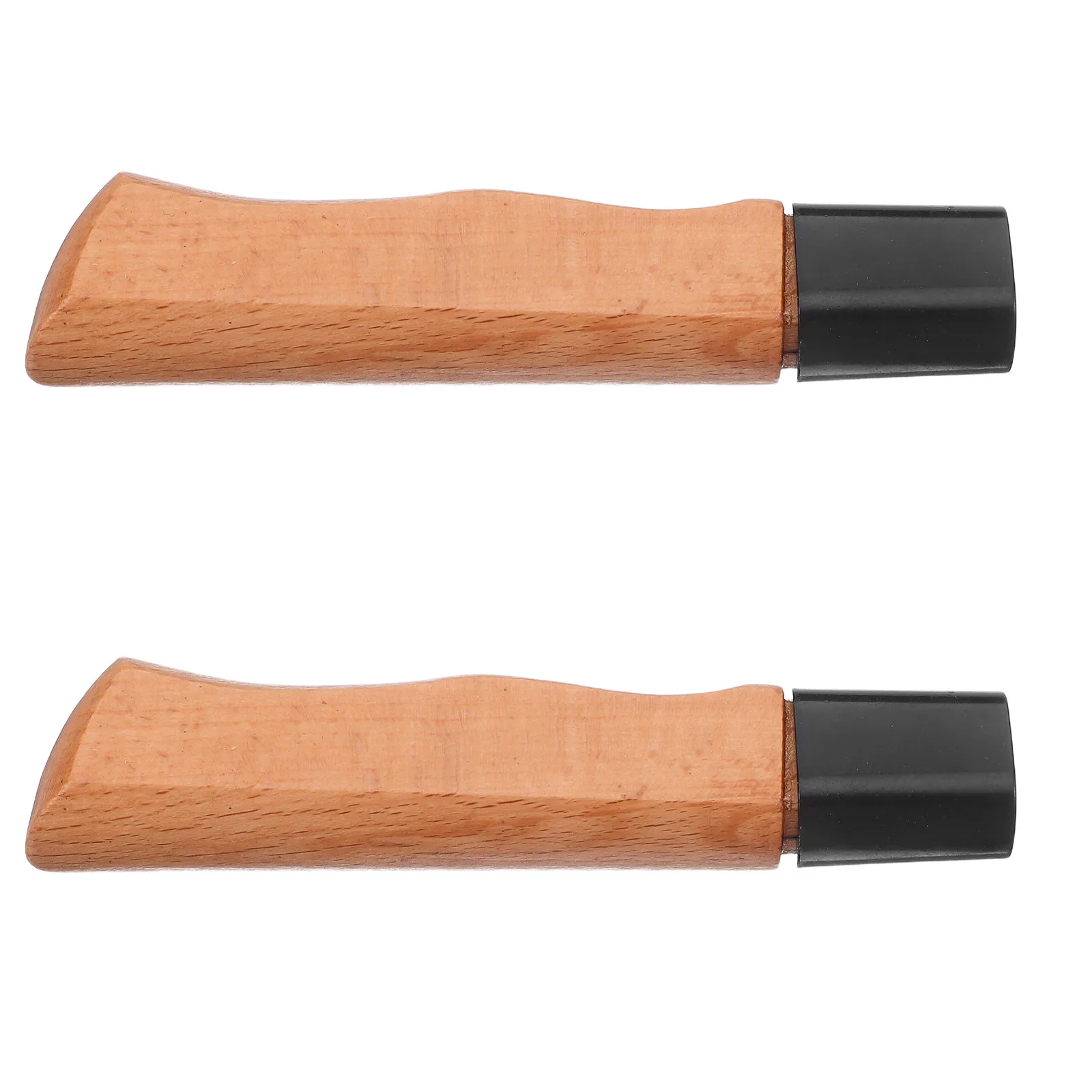 2Pcs Natural Wood Knife Handle: Ergonomic Replacement for Kitchen Cutter Grip - Solid Wood Non-Slip Repair Handle Accessory