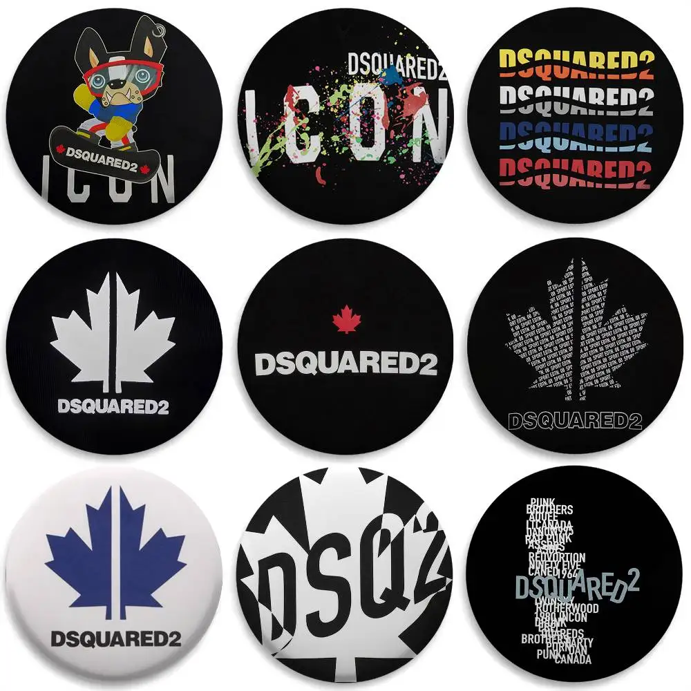

Fashion D-D-DsQ-uared2S Badges Round Exquisite Badge Brooches Creative Pins For Clothes Hat Backpack Gift Accessories