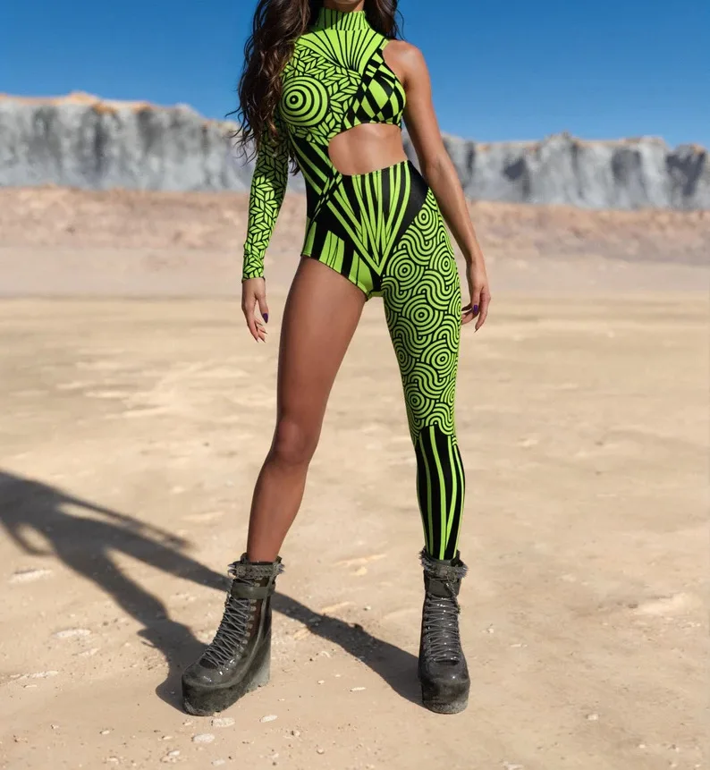Damen Halloween-Strumpfhose 3D Digital Bedruckte Jumpsuits Erwachsenen-Cosplay-Kostüm Vollfarbiger Zentai Party Festival Performance Bodysuit – Detail 12