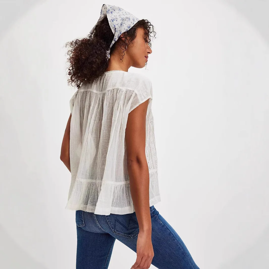 

Women's Lightweight Comfortable irt with Strap Waist Loose Fit Cotton ort Sve Square Collar Open Cardigan Pure Color