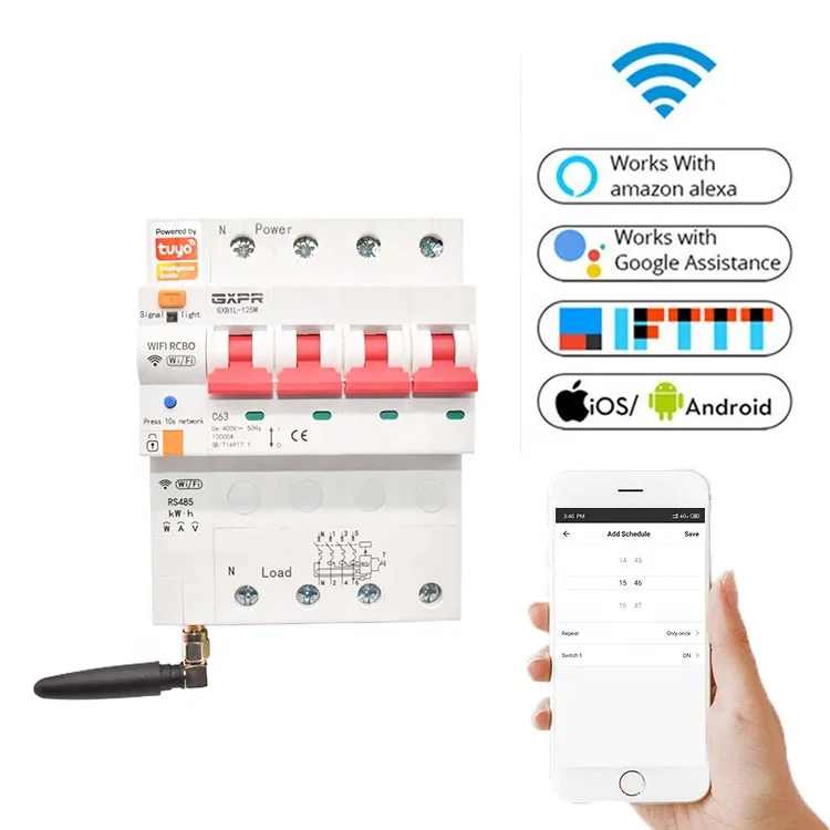 

Voice Remote Control Timing 4p Wifi branch circuit breakers