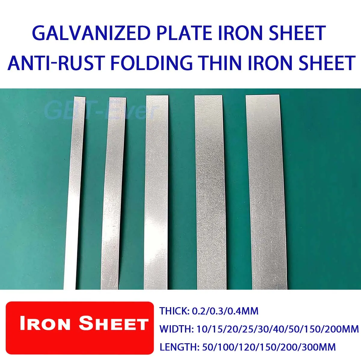 0.2-0.4mm Galvanized Plate Iron Sheet Anti-rust Folding Thin Iron Sheets Rectangular Strip By Magnetic Attraction Can Be Bent