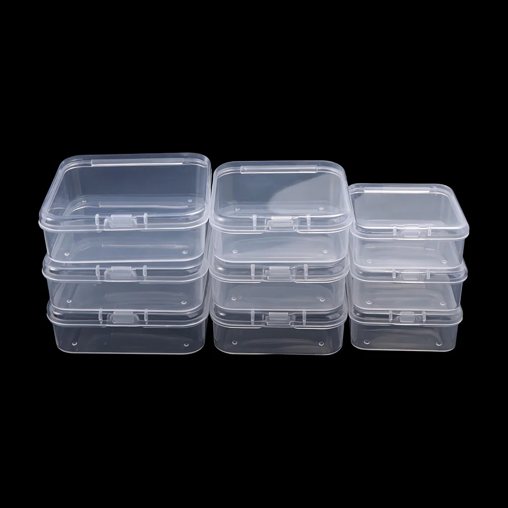 Mini Transparent Organizer Box Transparent PP Plastic Mini Square Storage Box Dustproof Container Dustproof Storage Boxes