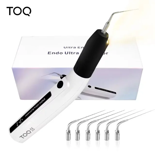 LED Dental bezprzewodowy ultradźwiękowy aktywator Endo Ultra aktywator ultradźwiękowe mycie zębów z 6 końcówkami narzędzia stomatologiczne