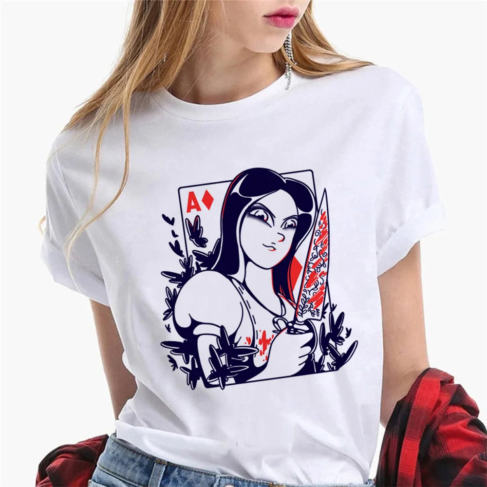 Alice Madness Returns tshirt women streetwear summer anime t-shirts female comic Japanese designer clothing