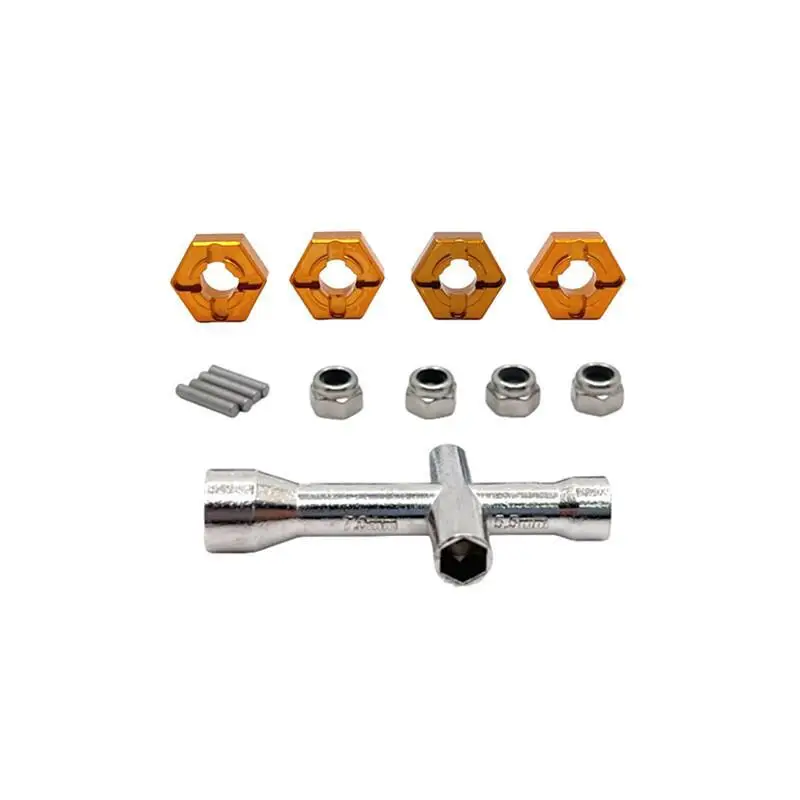 SCY 16101 16102 16103 PRO SG116PRO MJX 16208 16209 H16 adaptador de cubo hexagonal de rueda de Metal de 12mm 1/16 RC accesorios de piezas de actualización de coche