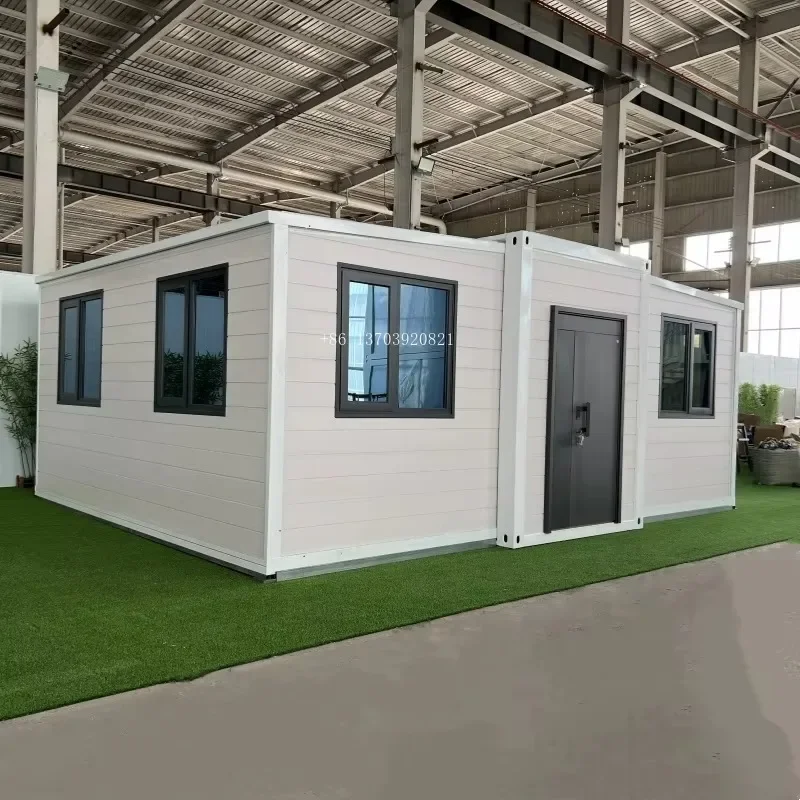 Flat Packaging 20Ft Prefab Portable Villa Mobile Home Folding Shipping Prefabricated Expandable Container House Easy To Install