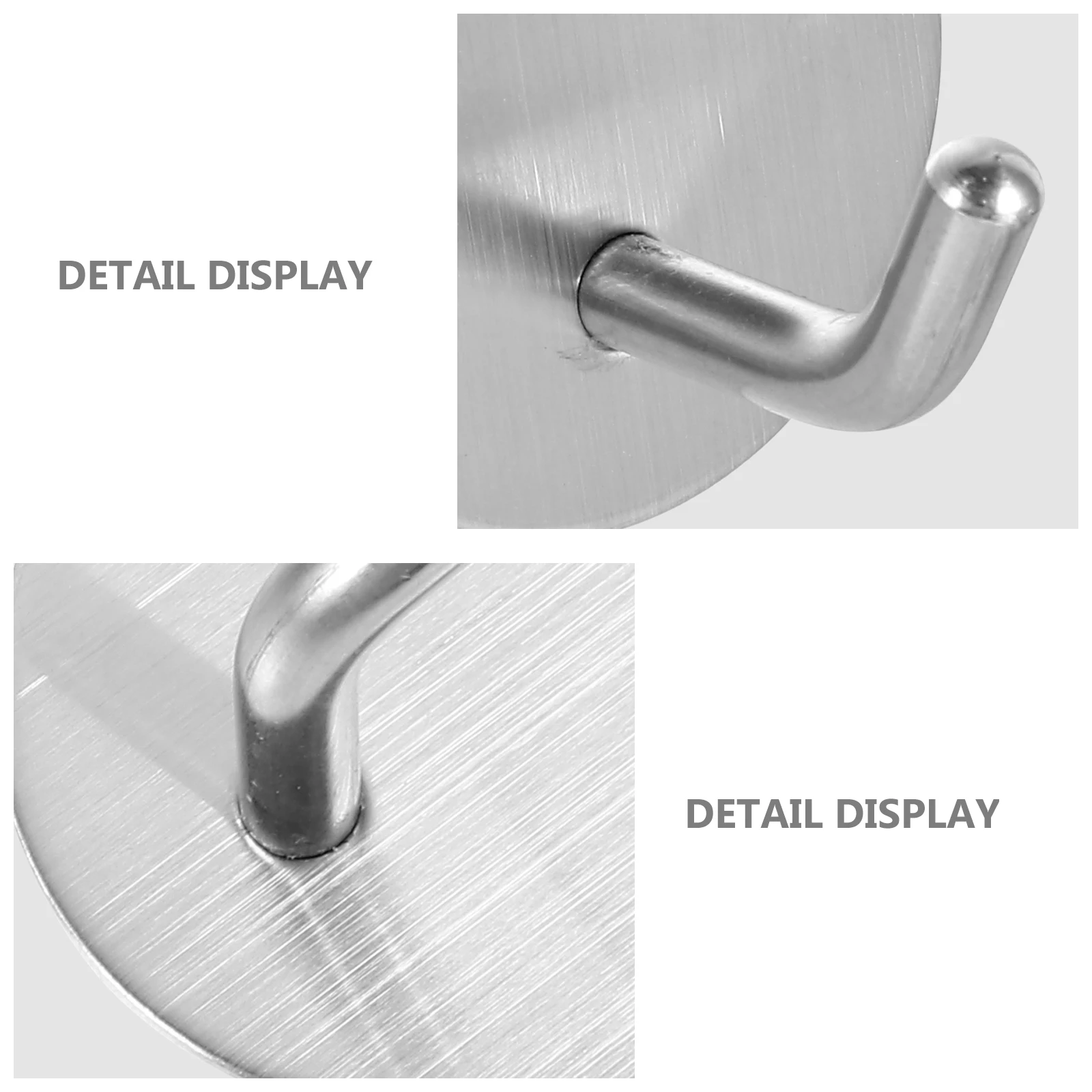 

4pcs Stainless Steel Hooks Sticky Wall Mounted Hanger for Towel Coat Bathroom Door Strong Durable Heavy Duty Kitchen Bedroom
