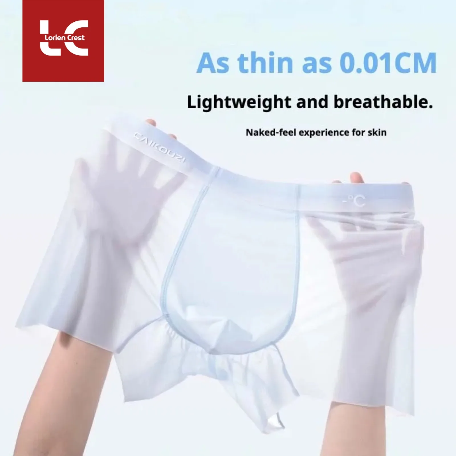 

3pcs Ice Silk Men’s Boxers, Seamless Breathable Antibacterial Mulberry Silk