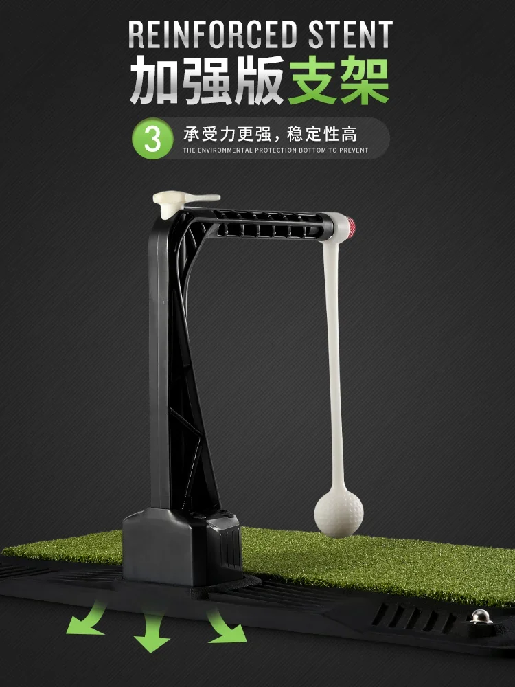 360 ° rotativa impacto trainer para golfe indoor, flat strike pad