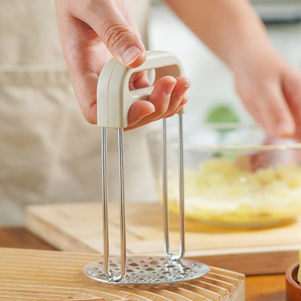 

Stainless Steel Potato Masher Reusable Manual Kitchen Tool Vegetable Pressing Crusher Ergonomic Handle Food Safe Portable
