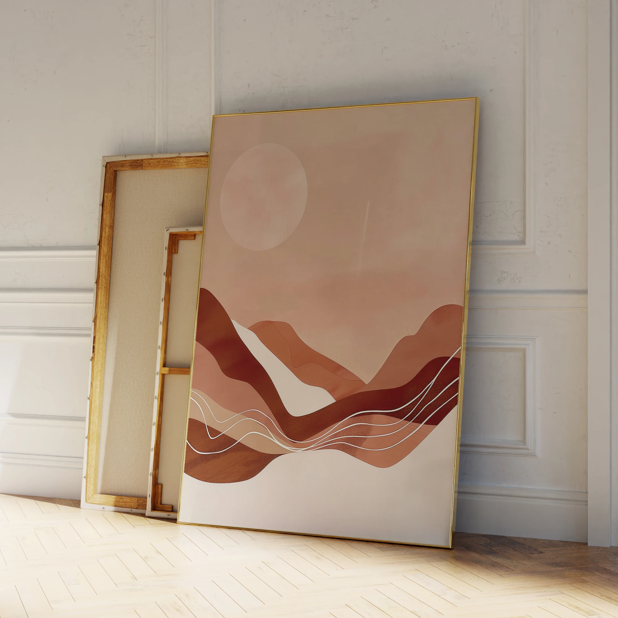 

Abstract Sunrise Wall Art Modern Boho Decor Wall Art Prints Canvas Painting Poster Living Room Bedroom Home Decor