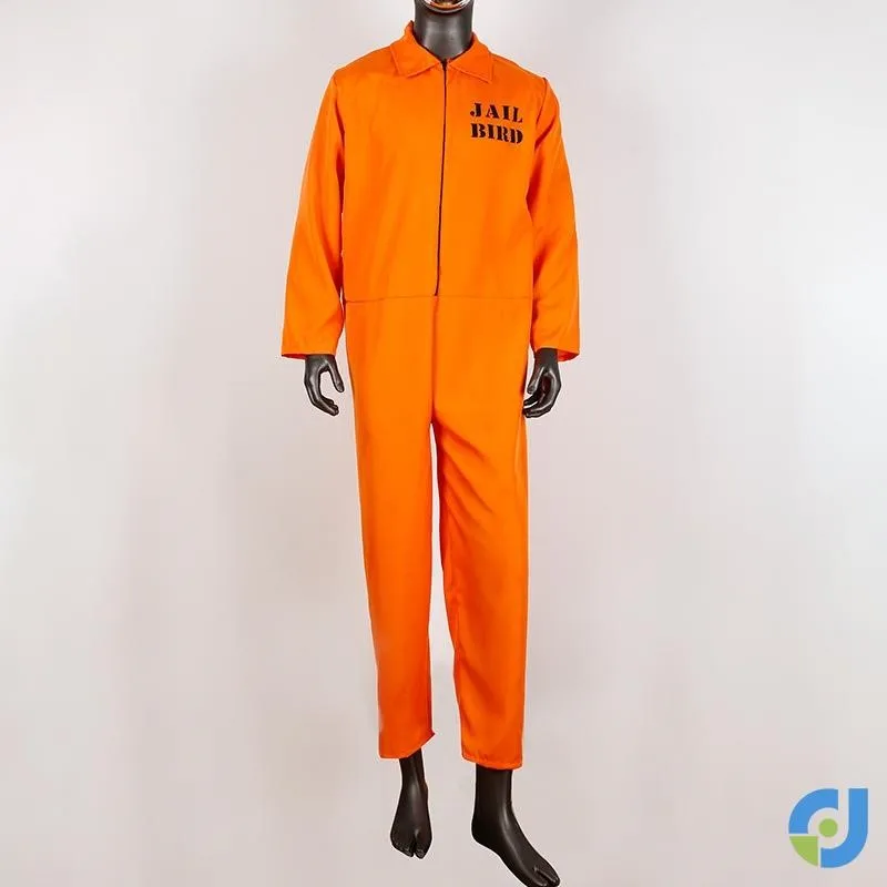 

2020 New Orange Prisoner Suit Men's Adult loween Costume Cosplay Clothing Cross-Border Men's Faion Prison orm