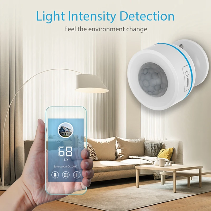 Retail Z Wave Plus 700Series PIR Motion Detector With Temperature Humidity Light Sensor Work With Smartthing,Vera