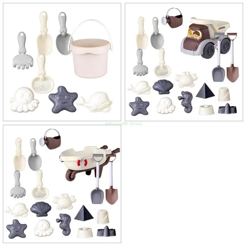 

Y4UD Sand Play Beach Toy for Child Outdoor Sand Bucket Sand Shovel for Seaside Sand Bucket Snow Shovel Sand Sculpture Toy