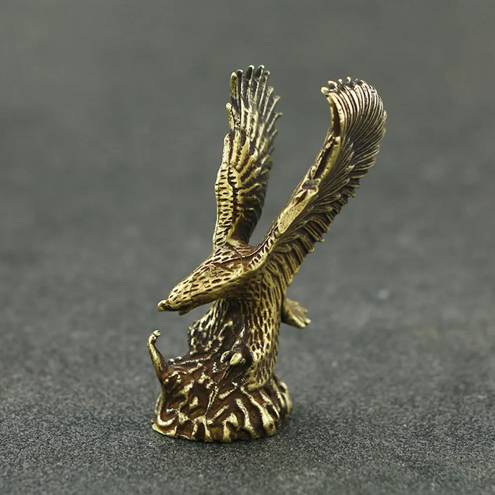 

Brass Eagle Vintage Retro Desktop Sculpture Small Eagle Decoration for Home Office Tabletop Decor Desktop Art Decor