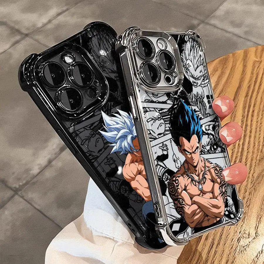 Dragon Ball Super Hülle für iPhone 16 Pro Max 11 12 14 15 Plus 17 Air 13 Soft Phone Cover