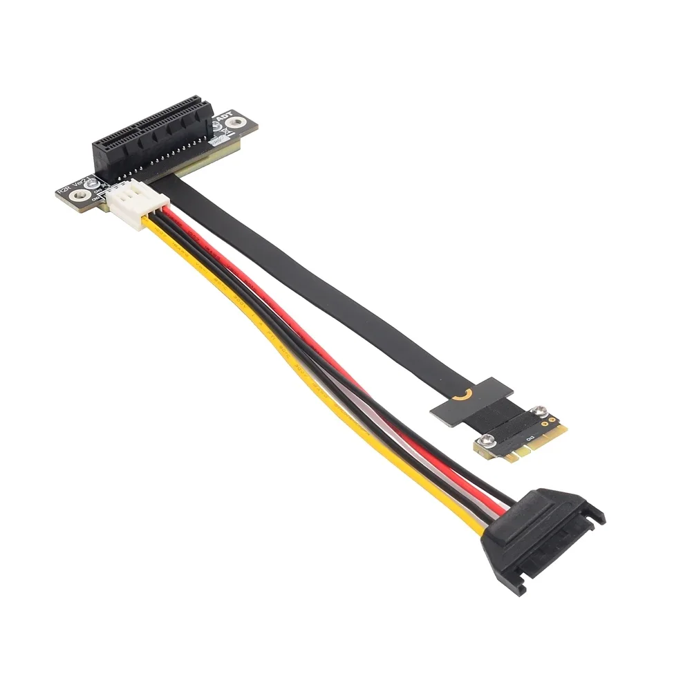 ADT-Link M.2 WiFi A+E Key A.E. to PCIe x4 4x Riser Extender Adapter Card Gen3.0 Cable AE Key A E For PCI-E 3.0 x1 x4 x16 M2 Card