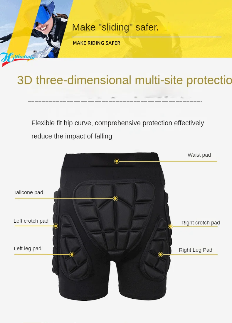 SULAITE hip protection pants for roller skating Skate skating butt protection mat for outdoor cycling sports hip protection