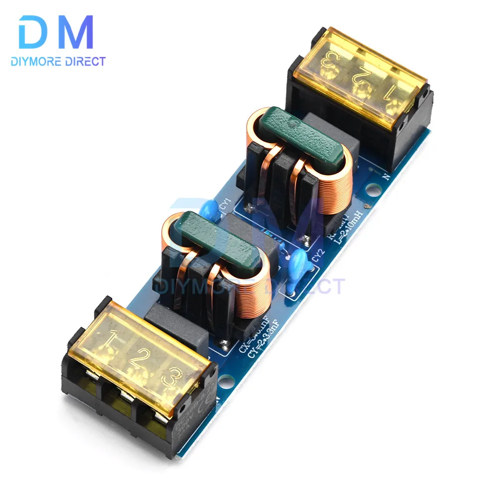 25A Filter Daya EMI Frekuensi Tinggi Dua Tahap Daya Rendah Lulus Papan Filter Modul Sirkuit Filter