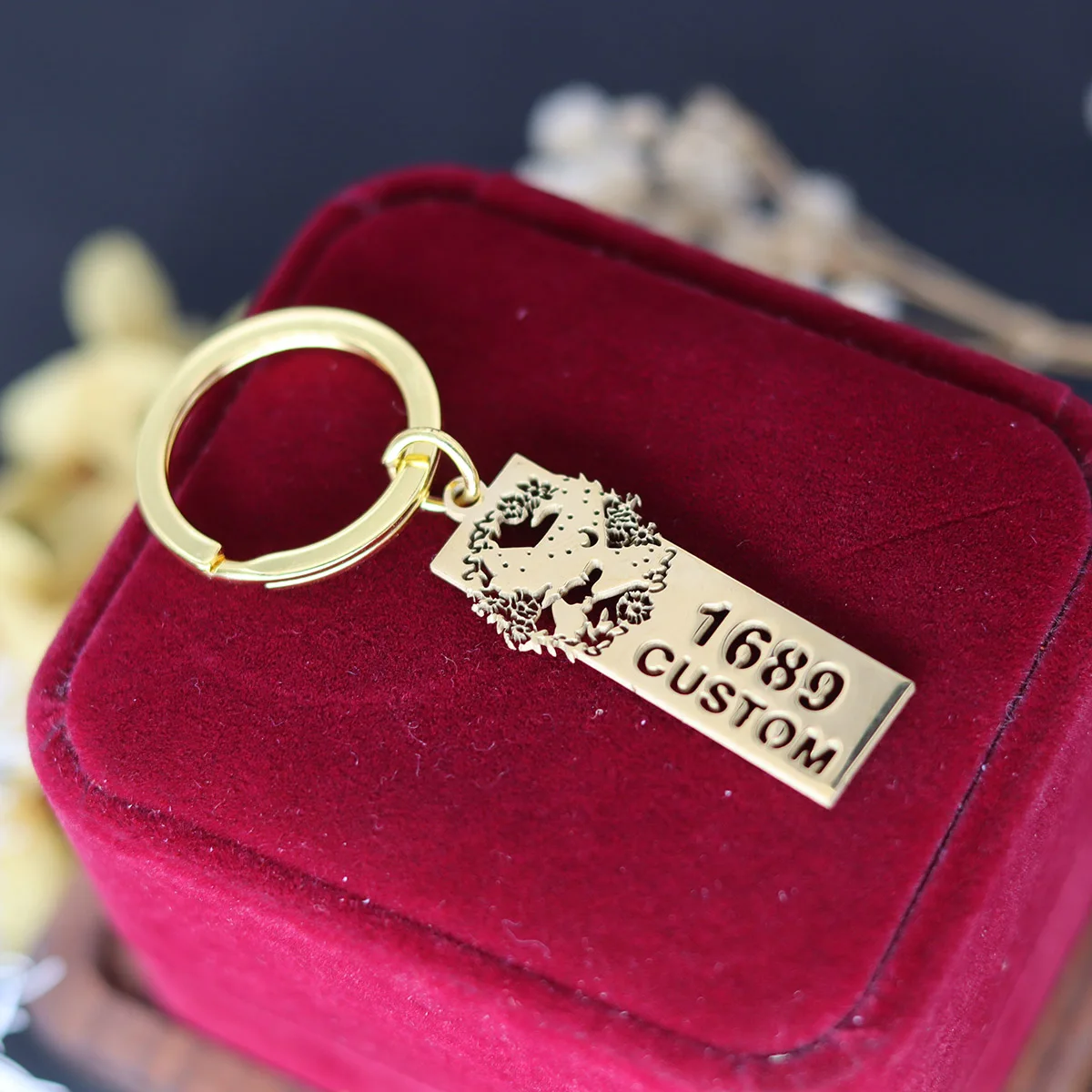 QIAMNI персонализированный брелок с номером дома, подарок на новоселье, уличный брелок из нержавеющей стали с лазерной гравировкой адреса