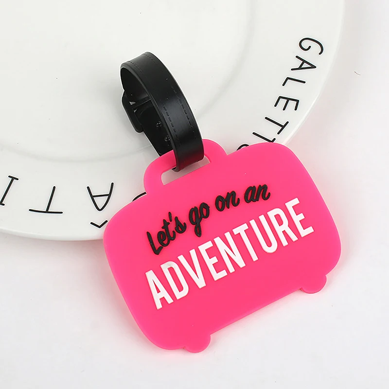 1PC Cute Travel Accessories Luggage Tags Suitcase Cartoon Style Silicon Portable Travel Label