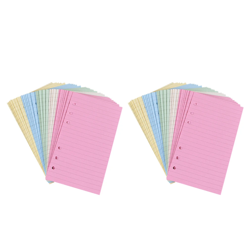 

2 Pcs A6 Loose Leaf Paper Six hole Notepad Replacement Refill Stationery Smooth Writing Office School Notebook