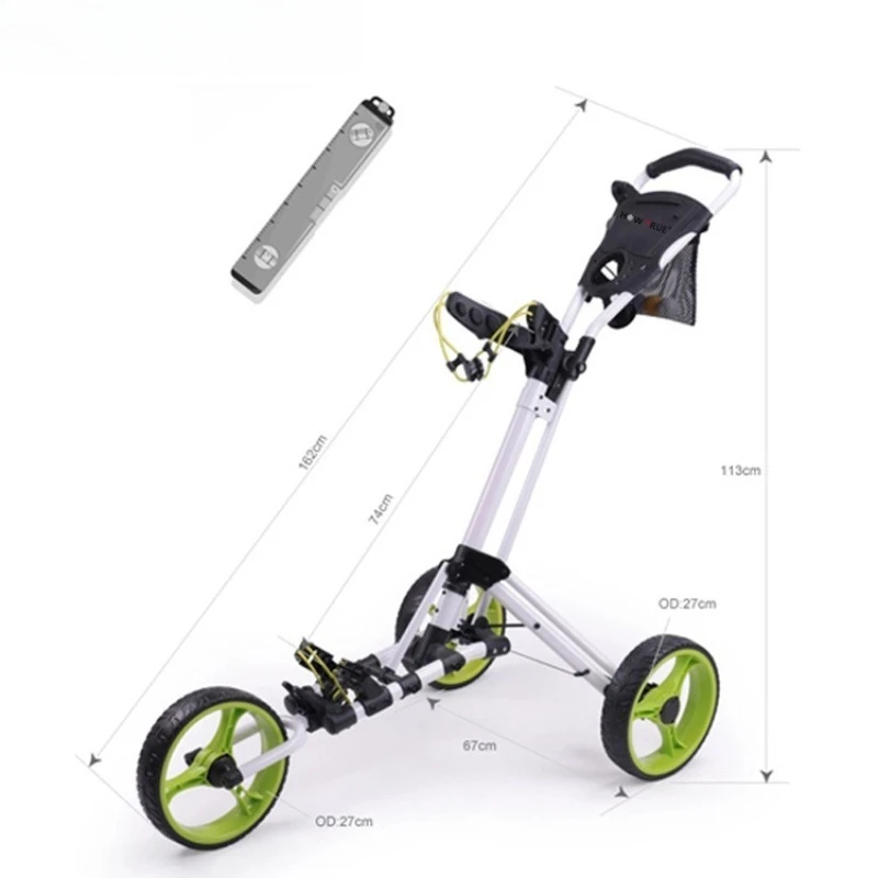 New Golf Chartered Cart Foldable Golf 3 Wheels Cart Golf