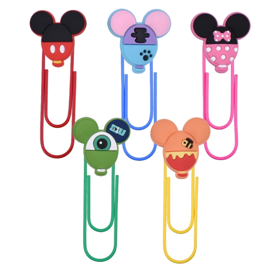 5Pcs/Set Mega Large Paper Clips Cartoon Multicolored Jumbo Coated Paperclips Big Sheet Holder for Office School Organizing