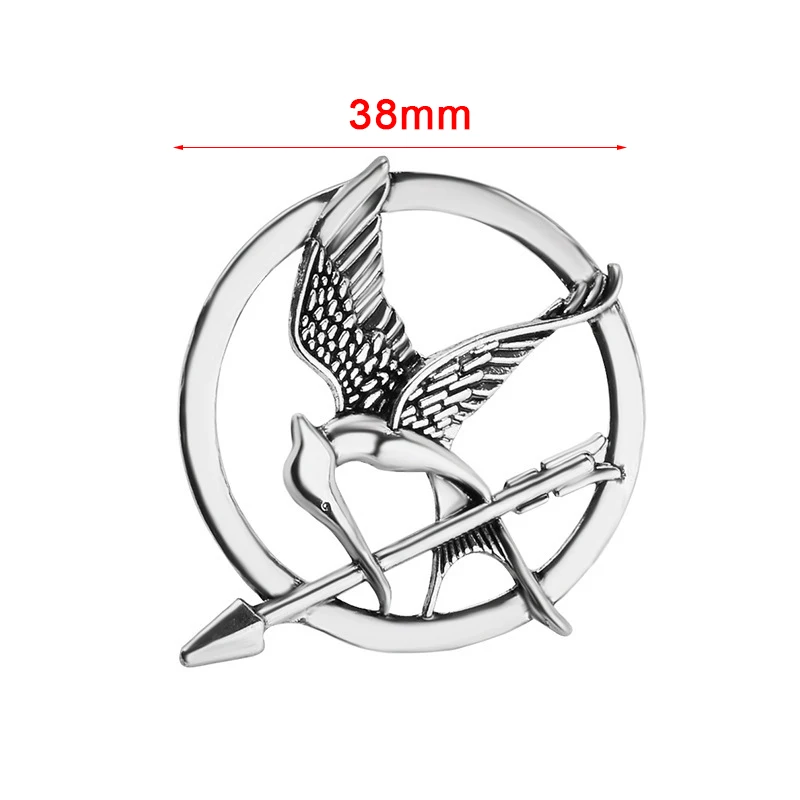 Vintage Punk Style Mockingjay Brooch Round Alloy Pin Ornament Men\'s And Women\'s Universal Costume Jewellery Accessories