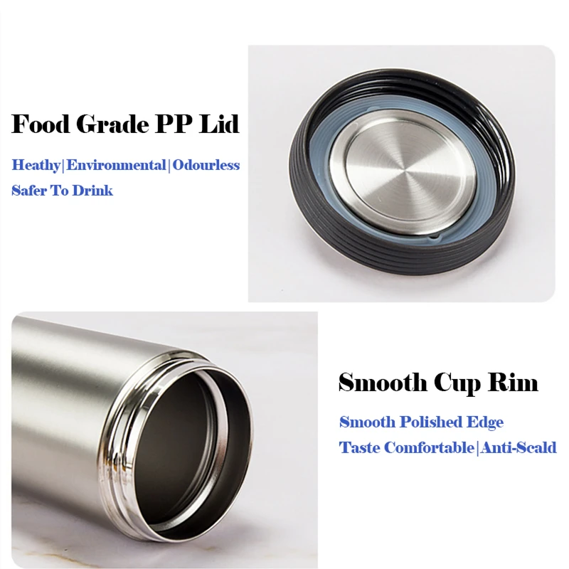 304 Stainless Steel Office Thermos Mug Coffee Cup with Lid Vacuum Flasks Leakproof Thermosmug Beer Tea Cups Water Bottle 350ml